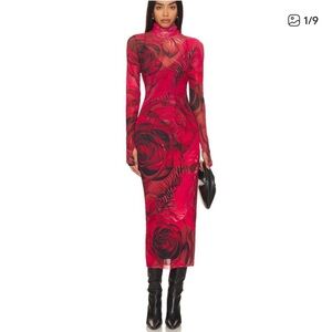New w tags AFRM Women's Red Floral Dress